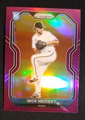 2021 Panini Prizm #231 Nick Neidert Purple Prizm Rookie RC Marlins